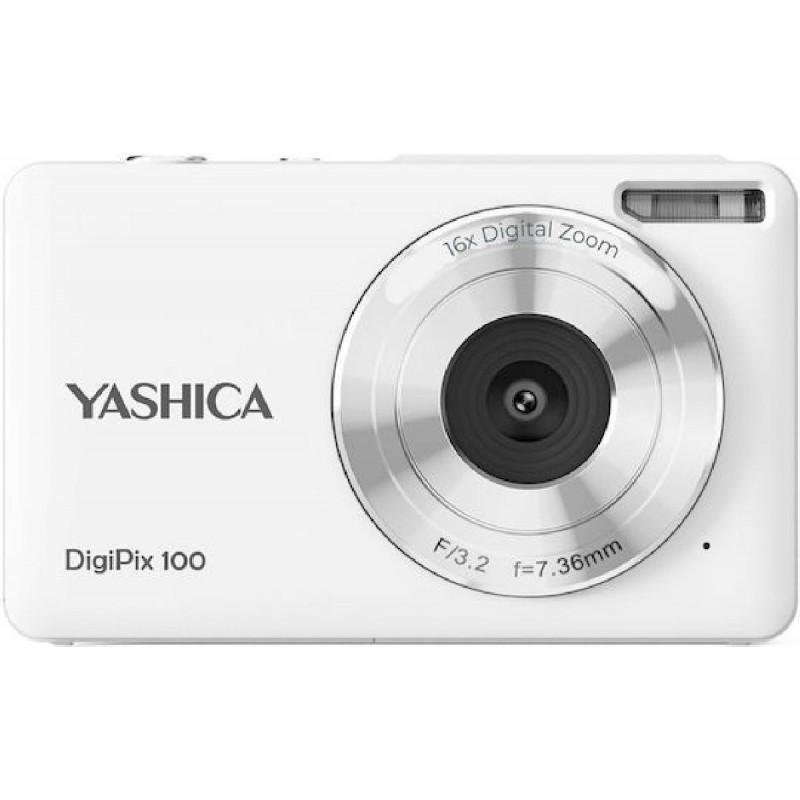 Yashica DigiPix 100 Compact Φωτογραφική Μηχανή Full HD (1080p) 44MP (YAS-DG100P-WH)Λευκή