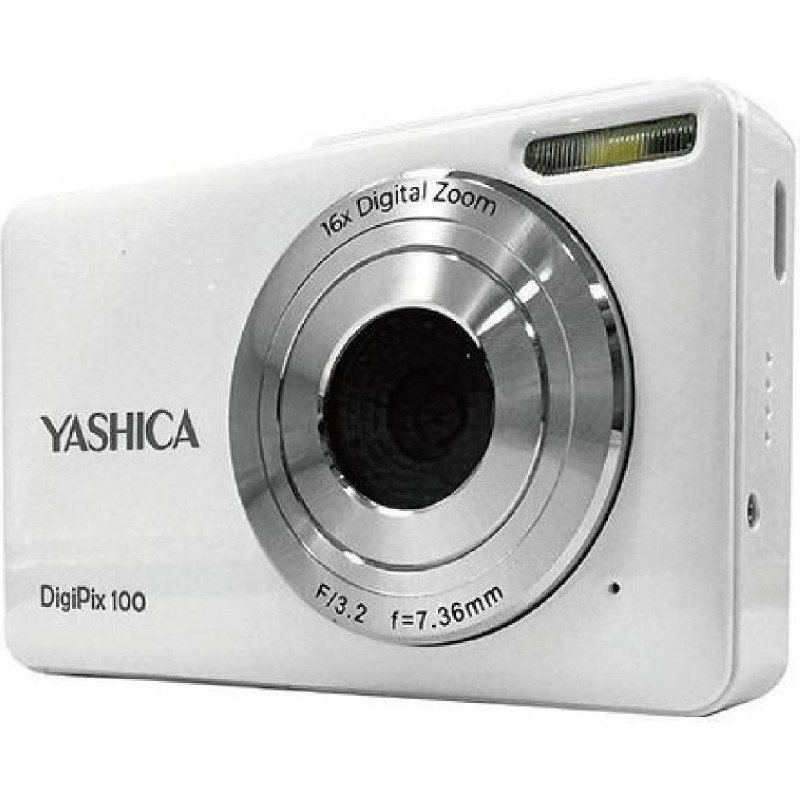 Yashica DigiPix 100 Compact Φωτογραφική Μηχανή Full HD (1080p) 44MP (YAS-DG100P-WH)Λευκή