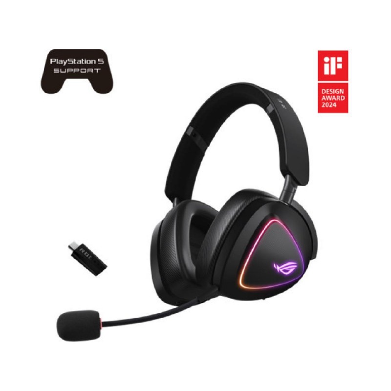 Asus ROG DELTA II Over Ear Wireless/Wired Gaming Headset (90YH03W0-BHUA00) Black Asus ROG DELTA II Over Ear Wireless/Wired Gaming Headset (90YH03W0-BHUA00) Black