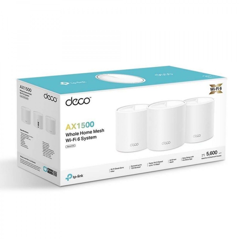 Tp-Link Deco X10 AX1500 Whole Home Mesh Wi-Fi 6 System 3-Pack (1750503020) v1.0