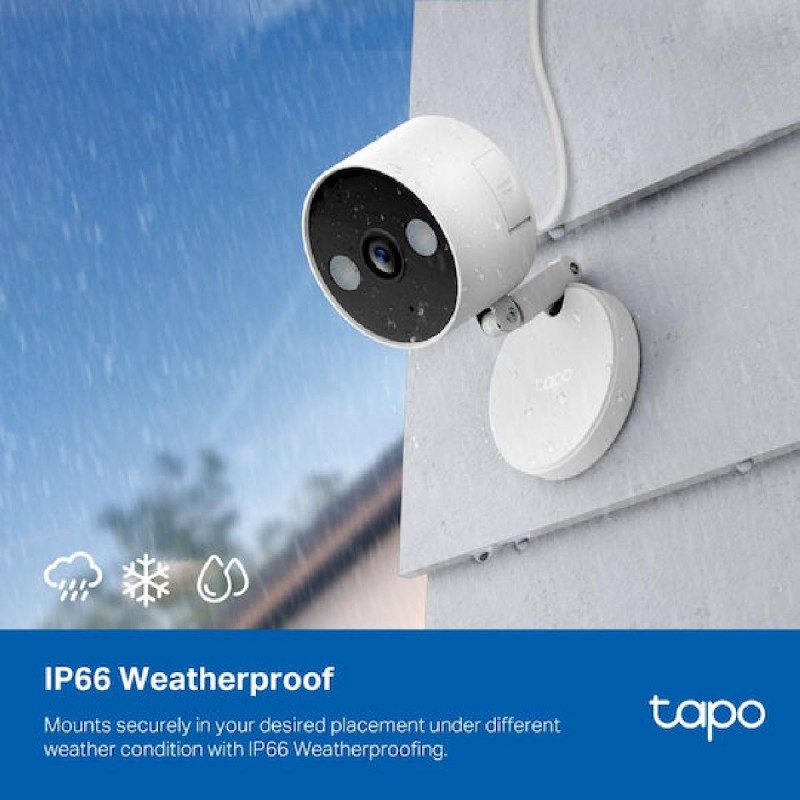 Tp-Link Tapo C120 Indoor/Outdoor Home Security Wi-Fi Camera 2k GHD v1.2 (1770500182) White