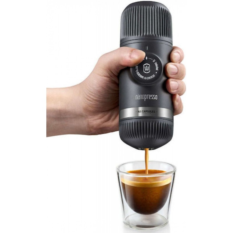 Wacaco Nanopresso with NS Adapter Portable Espresso Machine Bundle (Black)