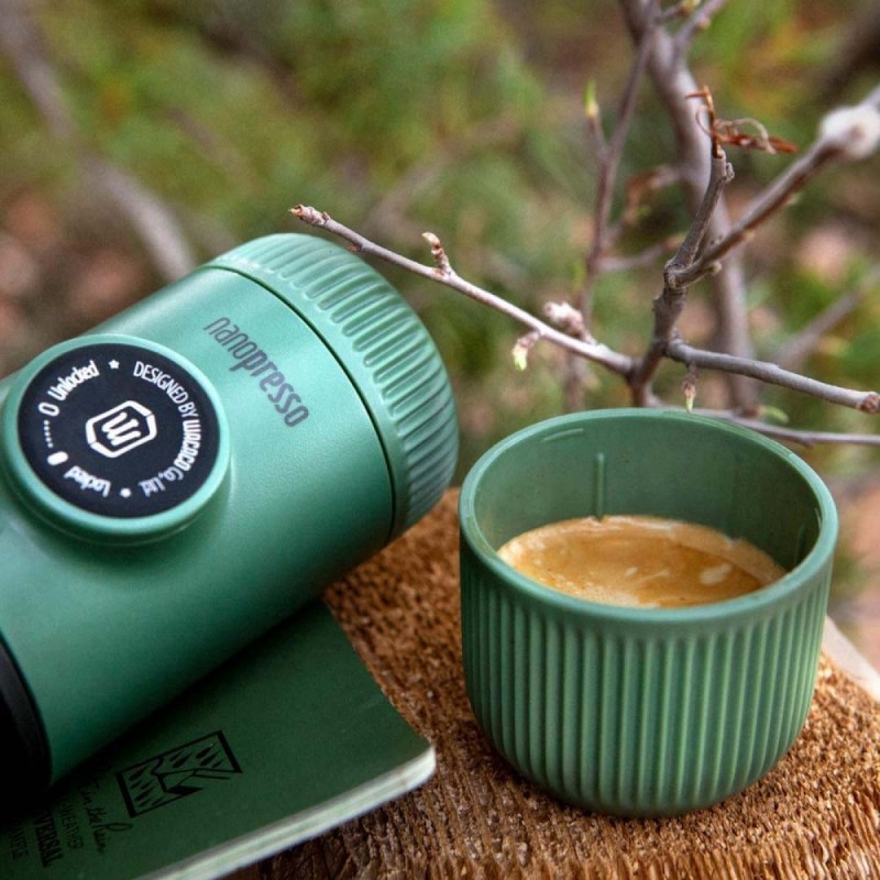 Wacaco Nanopresso Portable Coffee Maker 80 ml + Moss Green Case