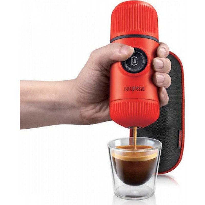 Wacaco Nanopresso Ηλεκτρική Μηχανή 18bar με Δοχείο Καφέ 8gr Κόκκινο