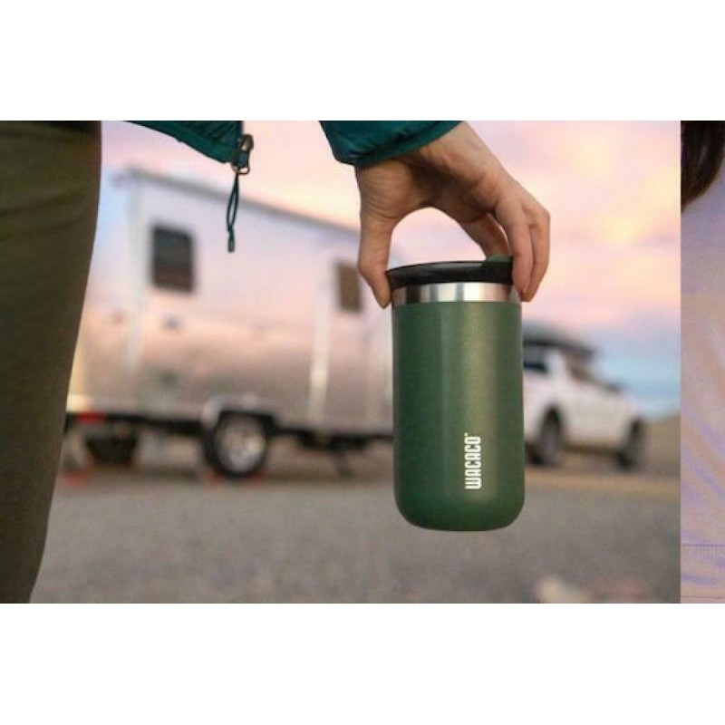 Wacaco Octaroma Lungo Travel Mug Ποτήρι Θερμός Ανοξείδωτο BPA Free 300ml Πράσινο