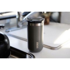 Wacaco Octaroma Lungo Travel Mug Ποτήρι Θερμός Ανοξείδωτο BPA Free 300ml Γκρι