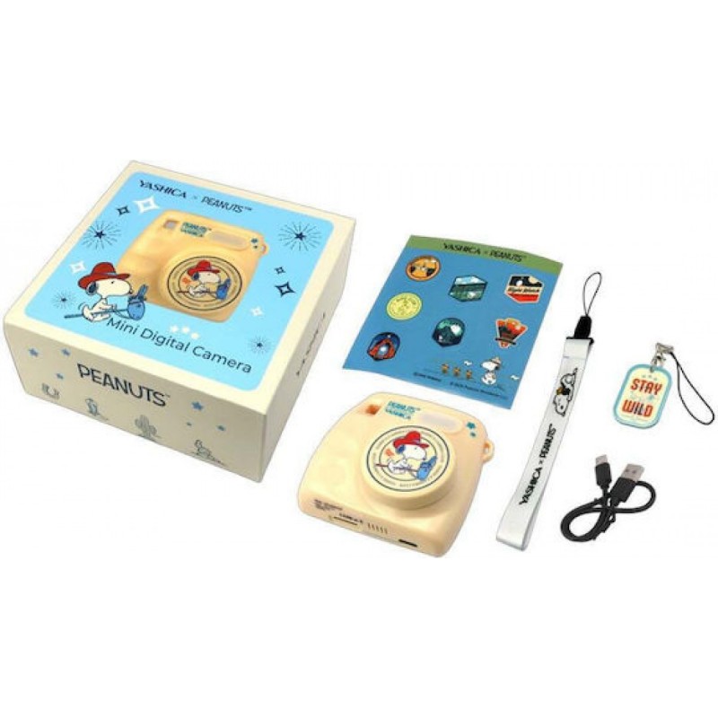 Yashica Mini Digital Peanuts Παιδική Φωτογραφική Μηχανή 8MP (YAS-MNDCSP-P2) Μπεζ