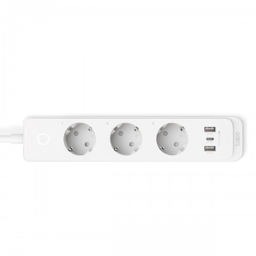 TP-LINK Tapo P300 Smart Πολύπριζο 3 Θέσεων με Διακόπτη και 2 USB Λευκό TAPO P300