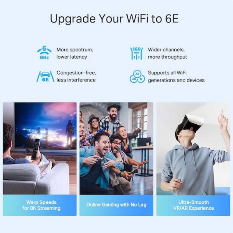 Tp-Link Deco XE75 Pro AXE5400 Tri-Band Mesh Wi-Fi 6E Router 1-Pack (1750503072) v3.0