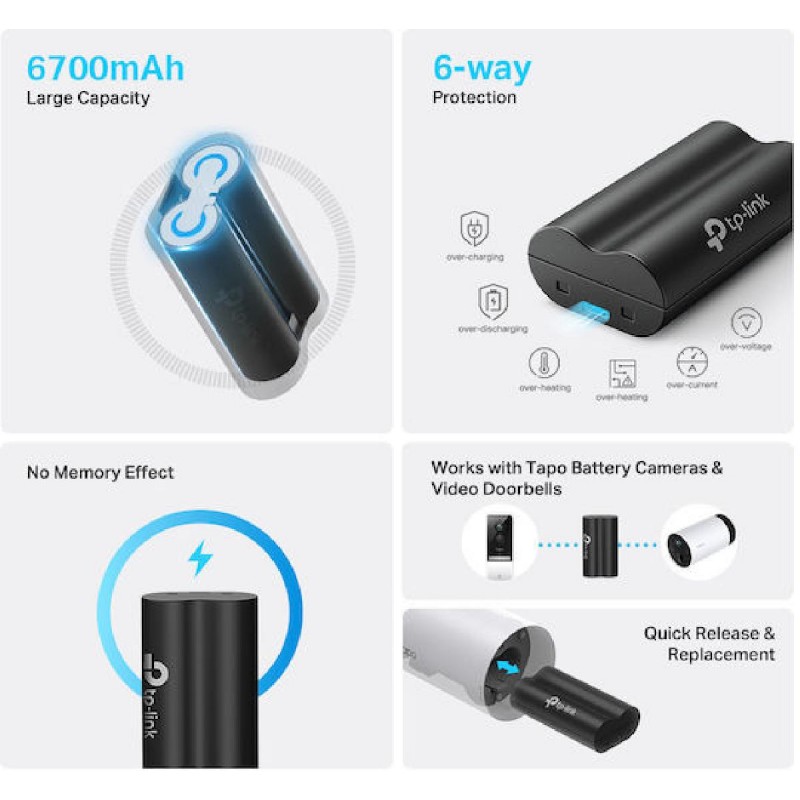 Tp-Link Tapo A100 Battery Pack 6700mAh v1.0 (0184500778) Black