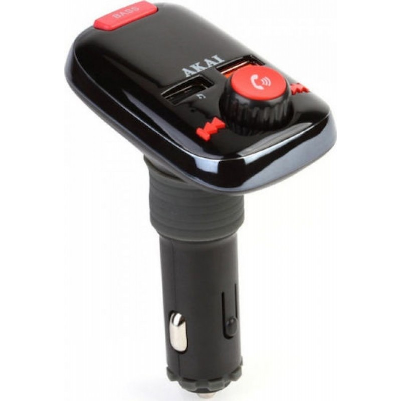 Akai Bluetooth FM Transmitter (FMT-74BT) Black