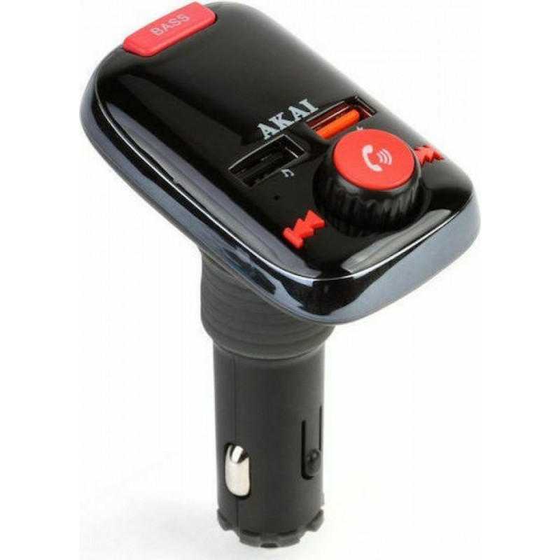 Akai Bluetooth FM Transmitter (FMT-74BT) Black