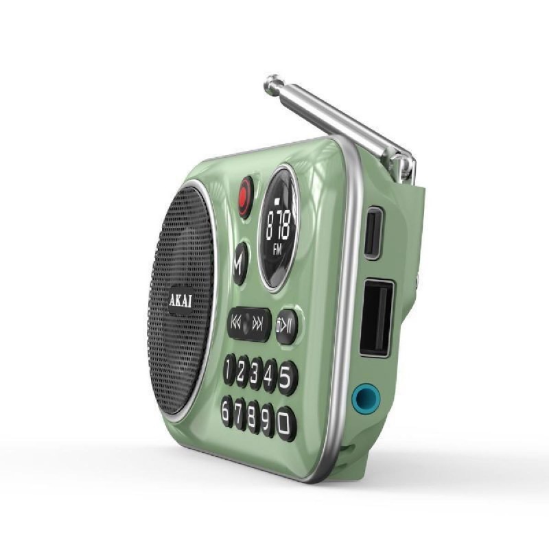 Akai Φορητό Ραδιόφωνο με Bluetooth (APR-500) Πράσινο
