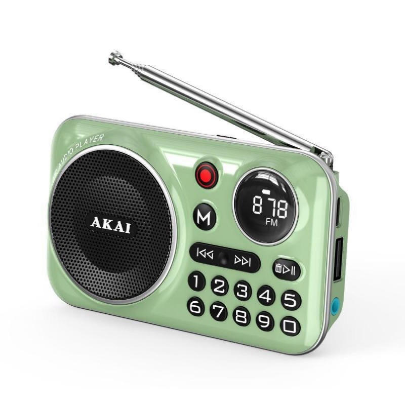 Akai Φορητό Ραδιόφωνο με Bluetooth (APR-500) Πράσινο