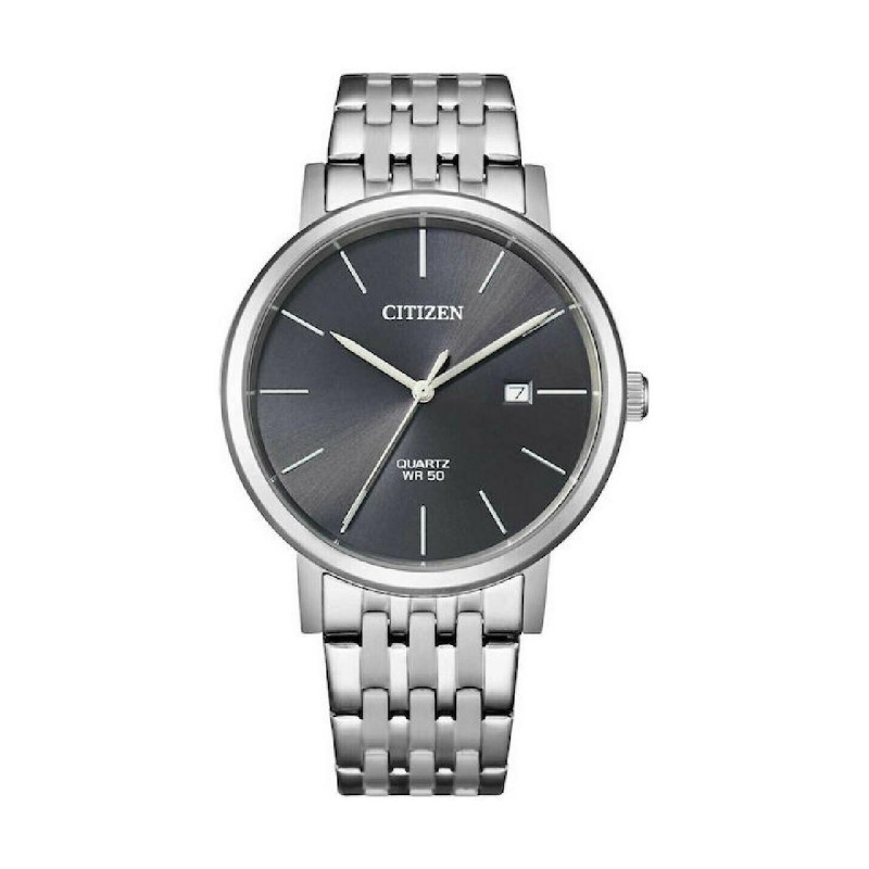Citizen Ανδρικό Ρολόι 40mm Μπαταρίας με Ασημί Μεταλλικό Μπρασελέ (BI5070-57H)