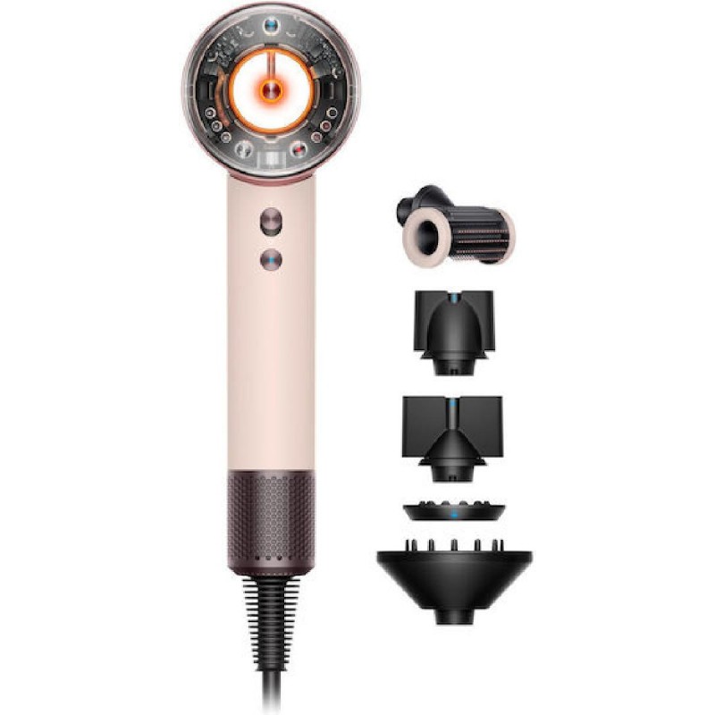 Dyson HD16 Supersonic Nural Straight+Wavy Επαγγελματικό Πιστολάκι Μαλλιών με Φυσούνα 1600W (113407-01) Ceramic Pink/Rose Gold