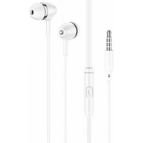 Lamtech Fashionable In-ear Handsfree (LAM111726) Λευκό