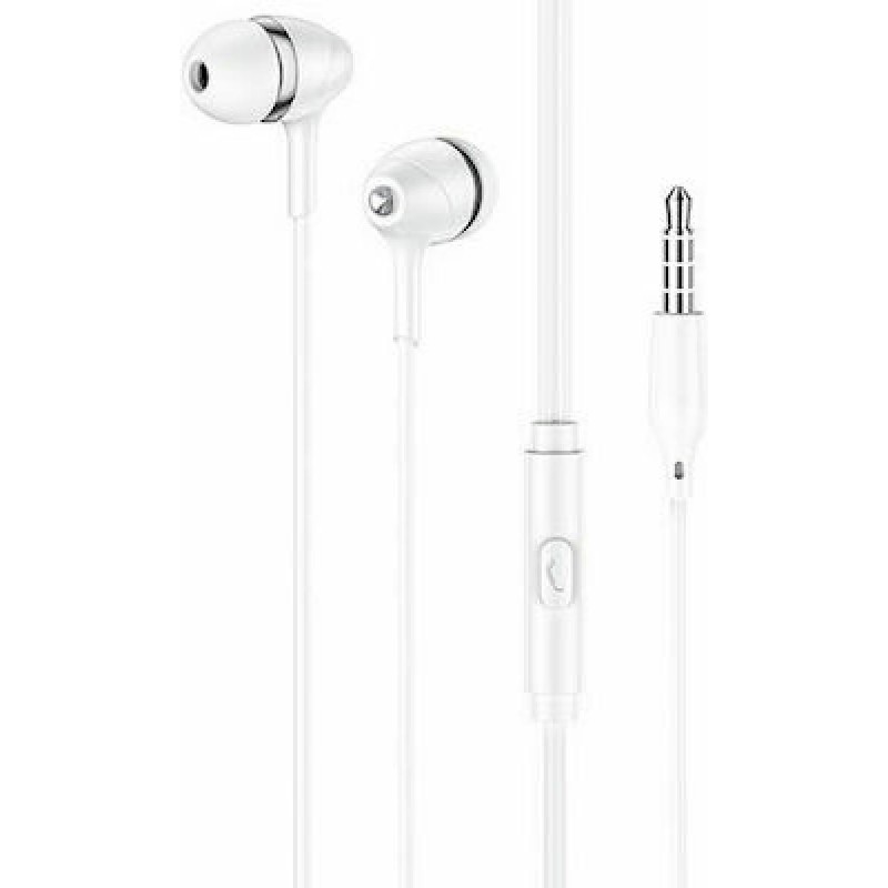 Lamtech Fashionable In-ear Handsfree (LAM111726) Λευκό