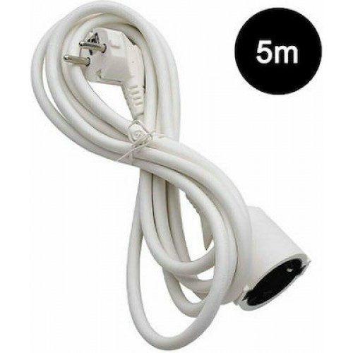 Lamtech Μπαλαντέζα Προέκταση Καλωδίου με Μήκος 5m (LAM111917) Λευκή