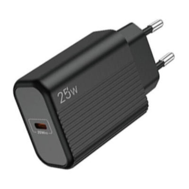 Lamtech Φορτιστής Χωρίς Καλώδιο με Θύρα USB-C 25W Power Delivery (LAM112723) Μαύρος