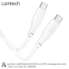 Lamtech Fast Charging and Data Cable (LAM113133) White