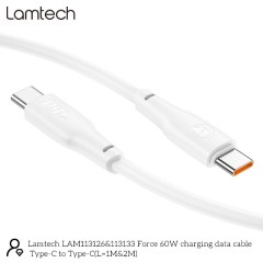 Lamtech Fast Charging and Data Cable (LAM113133) White