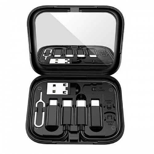 Lamtech Regular USB to Lightning / Type-C / micro USB Cable Μαύρο (LAM113744)