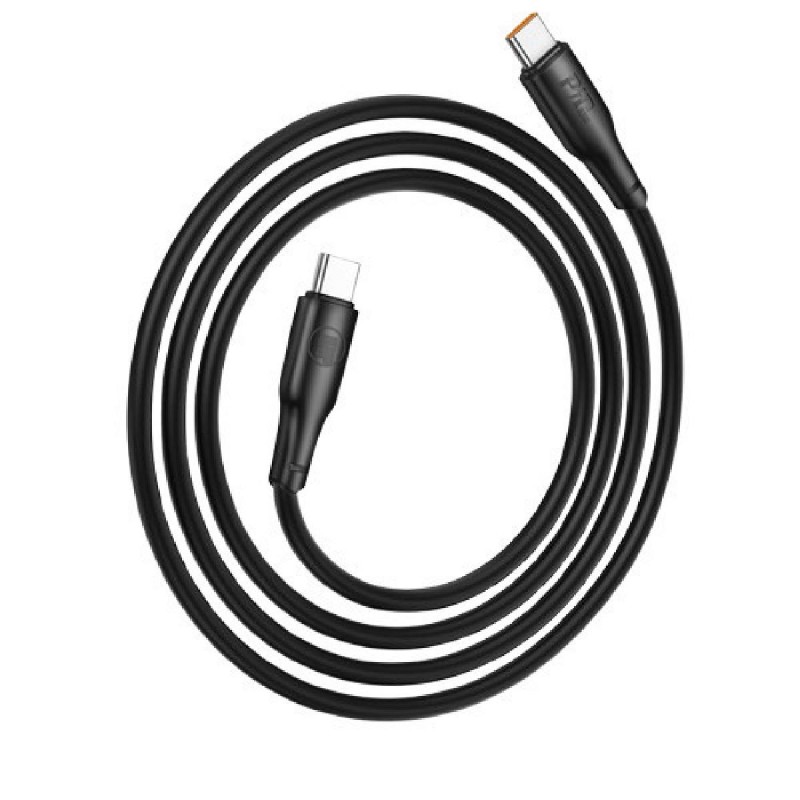 Lamtech USB 2.0 Cable USB-C male - USB-C 60W 1m (LAM114406) Μαύρο