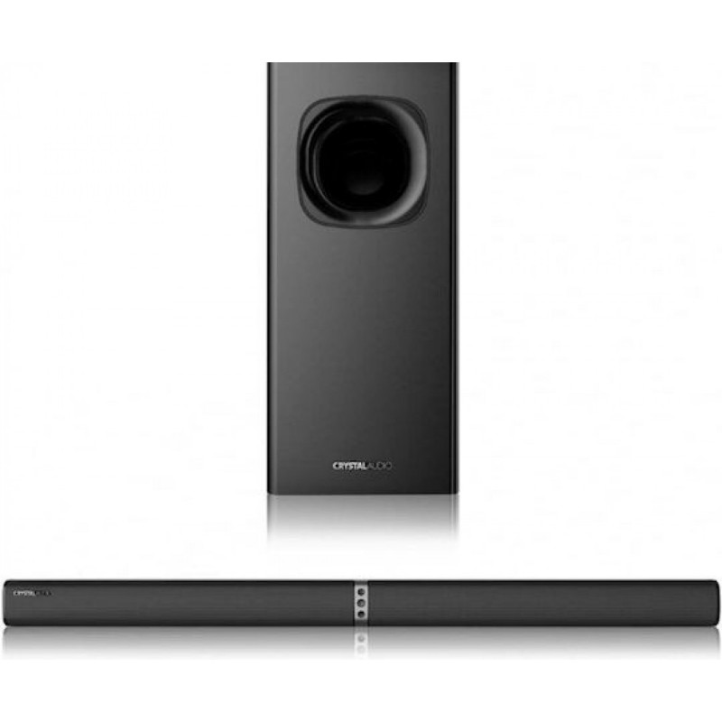 Crystal Audio Soundbar 2.1 Bluetooth και HDMI 240W με Τηλεχειριστήριο (CASB240HD) Μαύρο