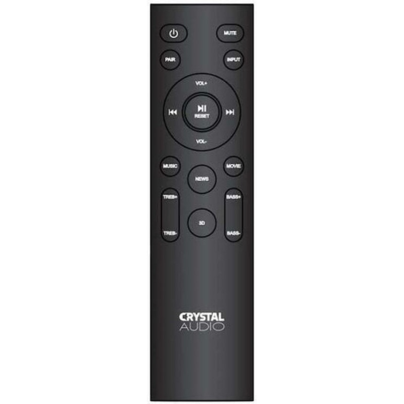 Crystal Audio Soundbar 2.1 Bluetooth και HDMI 240W με Τηλεχειριστήριο (CASB240HD) Μαύρο