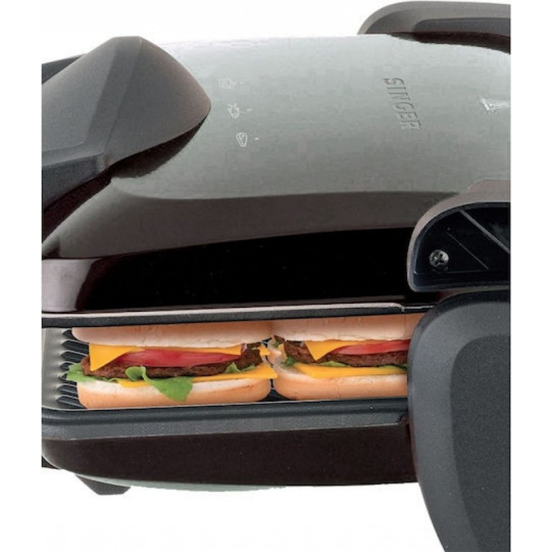 Singer Combi Grill Ψηστιέρα Τοστιέρα 1800W (CG1800AN) Μαύρη