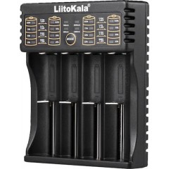 LIITOKALA Φορτιστής 4 Θέσεων για μπαταρίες NiMH/CD, Li-Ion, IMR (LII-402) Μαύρος
