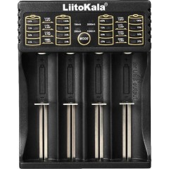 LIITOKALA Φορτιστής 4 Θέσεων για μπαταρίες NiMH/CD, Li-Ion, IMR (LII-402) Μαύρος