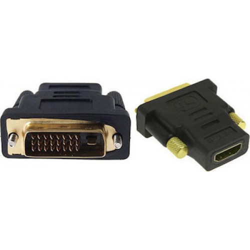 Powertech (ADA-H003) Black Μετατροπέας DVI-D male σε HDMI female