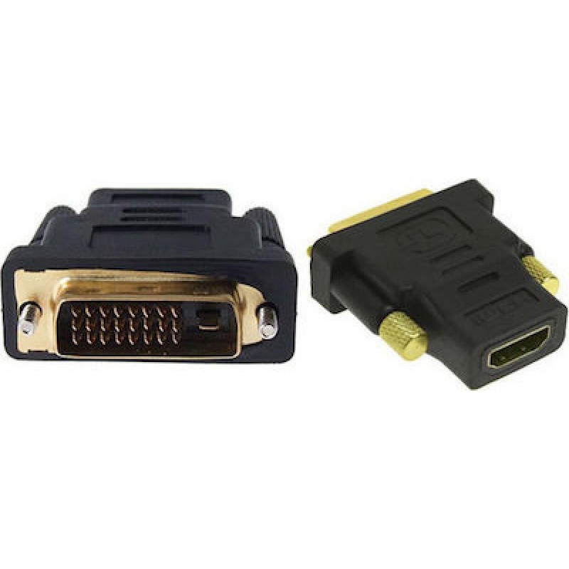 Powertech (ADA-H003) Black Μετατροπέας DVI-D male σε HDMI female