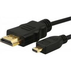 Powertech HDMI 1.4 High Speed 1080p 120Hz Cable HDMI male - micro HDMI male 1.5m Μαύρο