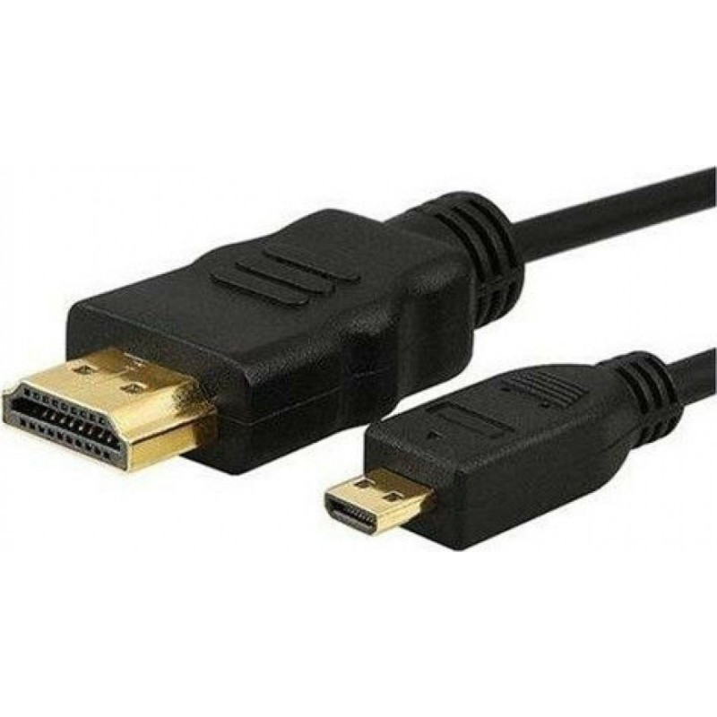 Powertech HDMI 1.4 High Speed 1080p 120Hz Cable HDMI male - micro HDMI male 1.5m Μαύρο