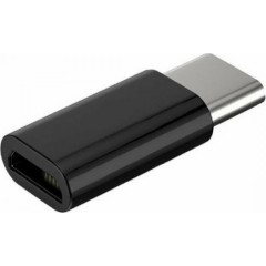Powertech Aντάπτορας Micro USB σε USB-C Θηλυκό OTG (CAB-UC020) Mαύρος