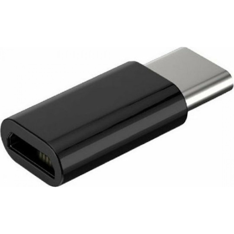 Powertech Aντάπτορας Micro USB σε USB-C Θηλυκό OTG (CAB-UC020) Mαύρος