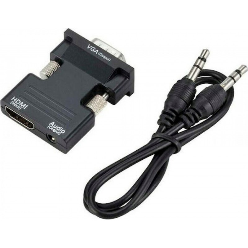 Powertech Μετατροπέας 3.5mm / HDMI female σε VGA male 1τμχ (CAB-H120)