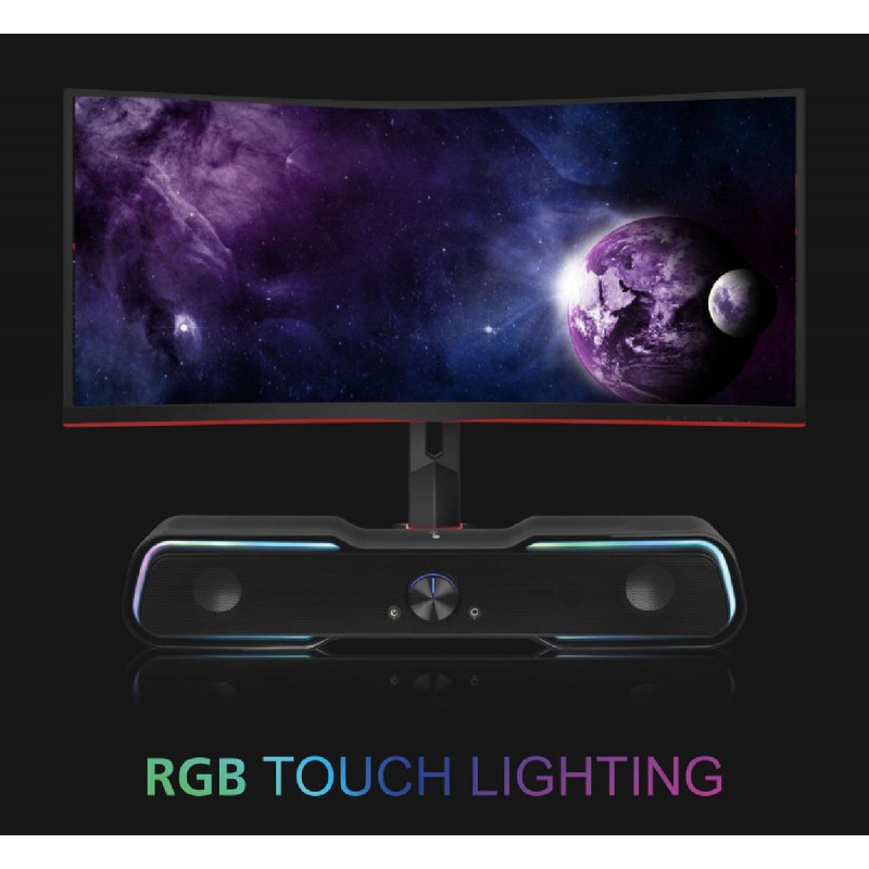 Powertech (PT-974) Gaming Soundbar Ηχεία Υπολογιστή 2.0 με RGB Φωτισμό και Bluetooth 5W Μαύρο Powertech (PT-974) Gaming Soundbar Ηχεία Υπολογιστή 2.0 με RGB Φωτισμό και Bluetooth 5W Μαύρο