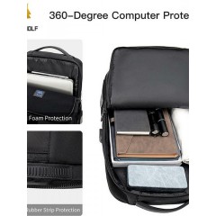 GOLDEN WOLF τσάντα πλάτης GB00399, με θήκη laptop 15.6