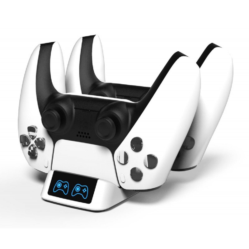 ROAR RR-0019 βάση φόρτισης gamepad για 2x PS5 DualSense, λευκή ROAR RR-0019 βάση φόρτισης gamepad για 2x PS5 DualSense, λευκή