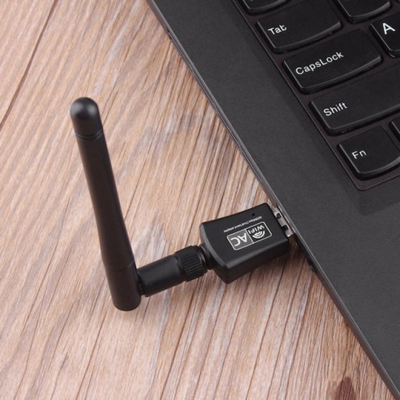 Powertech PT-1042 Αντάπτορας Δικτύου USB με Ασύρματη Σύνδεση Wi-Fi 600Mbps και Αποσπώμενη Κεραία