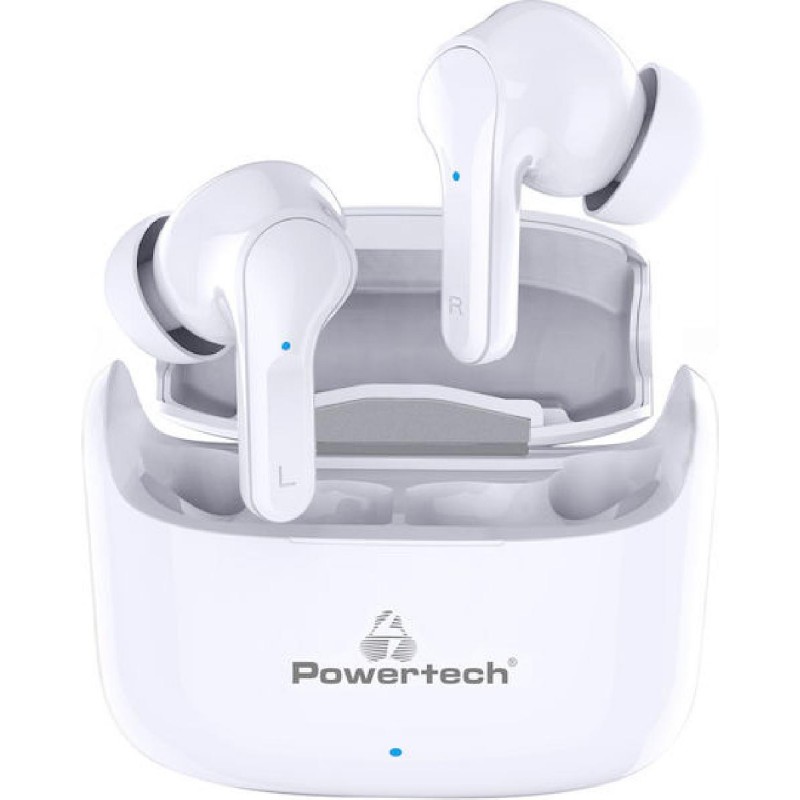 Powertech Earphones με Θήκη Φόρτισης Soul TWS (PT-1052) Λευκά