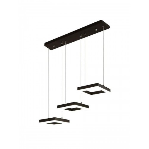 Powertech (HLL-0103) Μαύρο Μοντέρνο Κρεμαστό Φωτιστικό Ράγα με Ενσωματωμένο LED