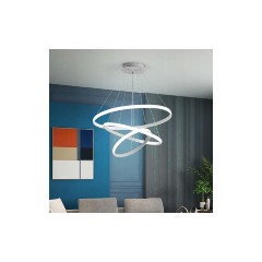 Powertech Κρεμαστό Φωτιστικό LED με Φυσικό Λευκό Φως 60x60εκ. (HLL-0104) Λευκό
