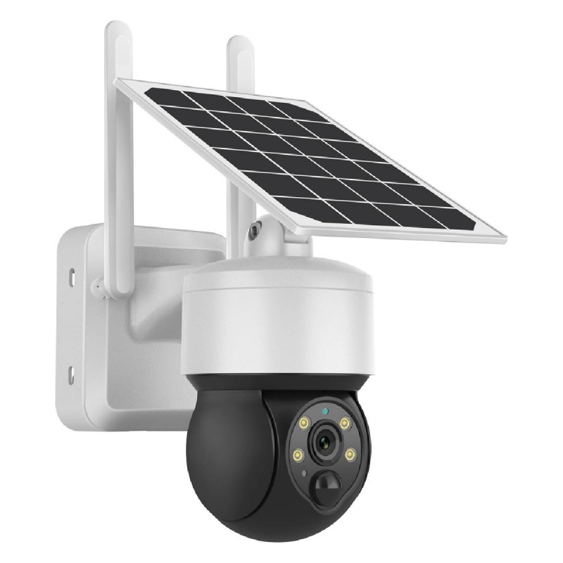 Sectec (ST-S517C-3M) White Smart IP Ηλιακή Κάμερα 3ΜΡ, PIR, PTZ, cloud/micro SD