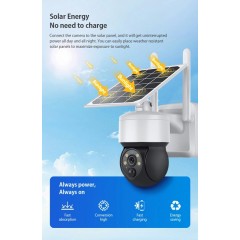 Sectec (ST-S517C-3M) White Smart IP Ηλιακή Κάμερα 3ΜΡ, PIR, PTZ, cloud/micro SD