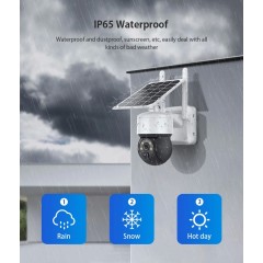 Sectec (ST-S517C-3M) White Smart IP Ηλιακή Κάμερα 3ΜΡ, PIR, PTZ, cloud/micro SD